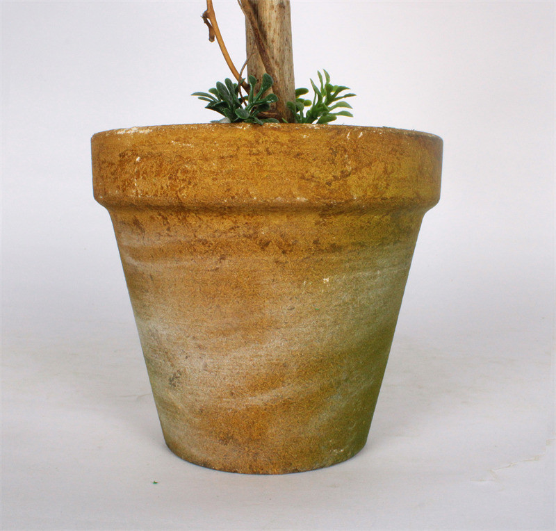 Faux plantes d&#39;intérieur petit pot marron