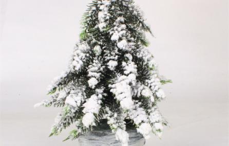 Décorations de Noël en pot blanc